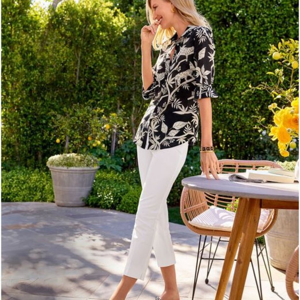 TALBOTS:  Chatham Crop Pants - white